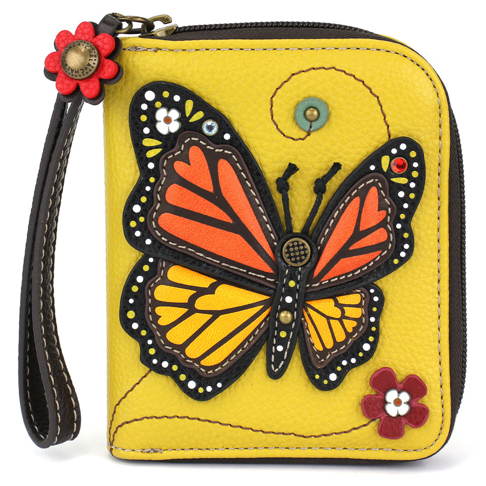 ZIP AROUND WALLET - MONARCH BUTTERFLY