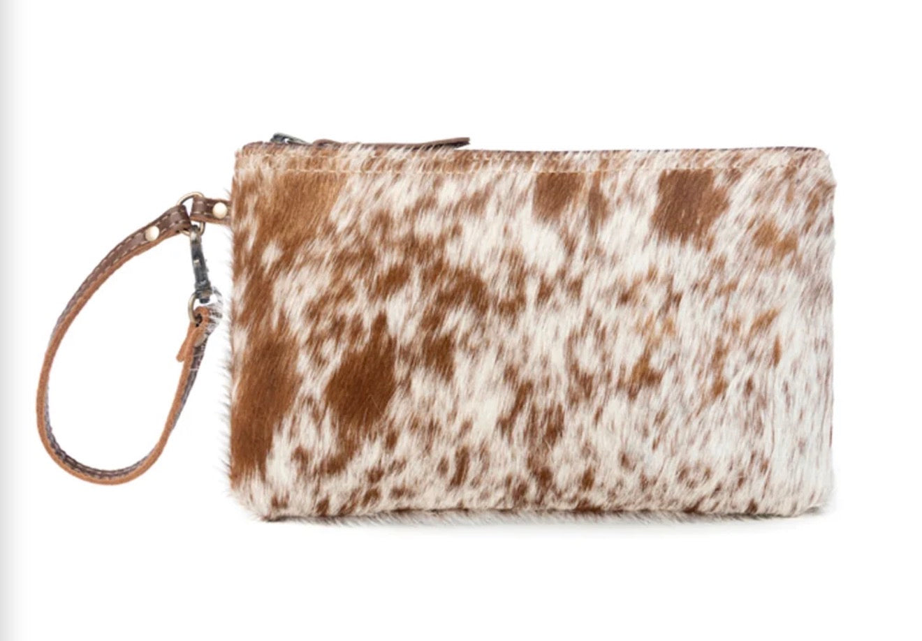 White & Brown Hairon Small Bag