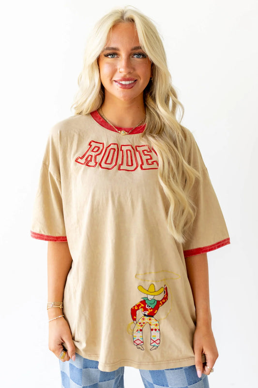 RED RINGER RODEO TEE