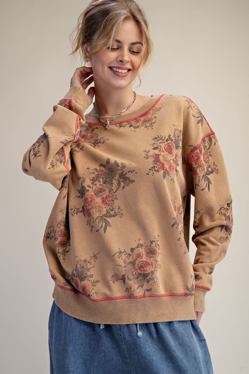 Toasted Floral Sweater