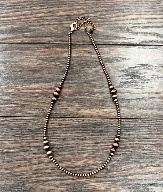 Blossom Handmade Copper Navajo Bead Necklace