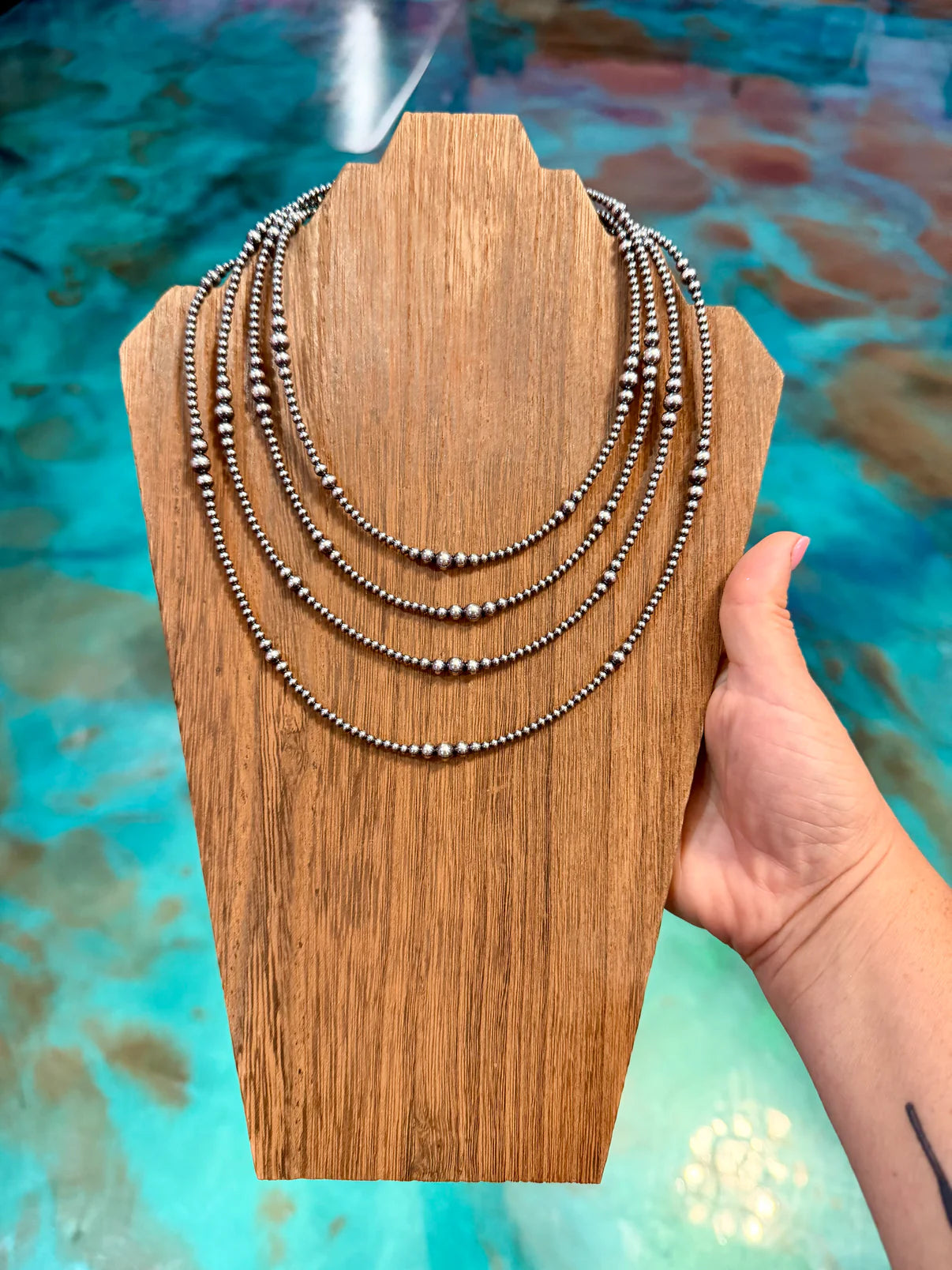 Graduated Sterling Silver Pearl Necklace - *Choose Your Stack*
