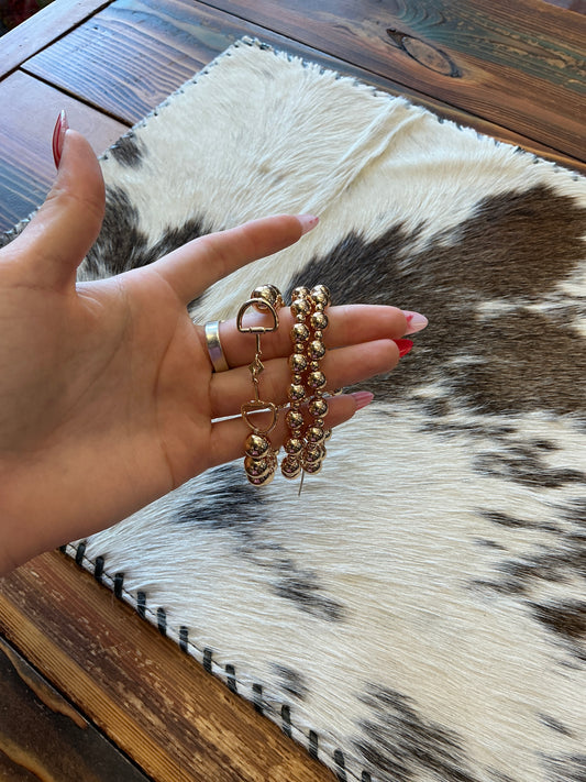 Water Resistant Gold with Horse Bit Stretch Bracelets