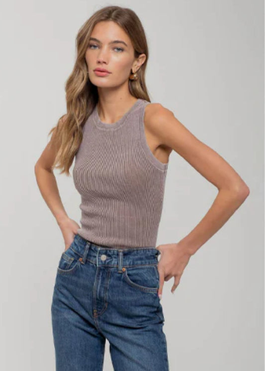 Blu Pepper Ribbed Tank