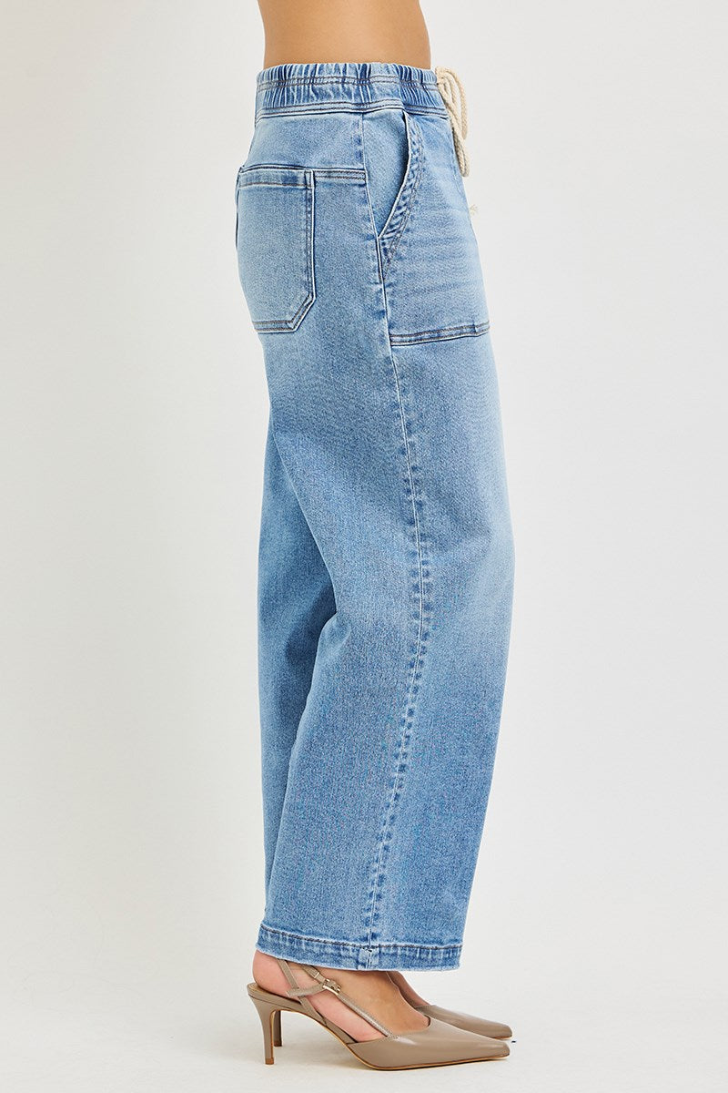 Slouchy Cropped Baggy Jeans by Risen