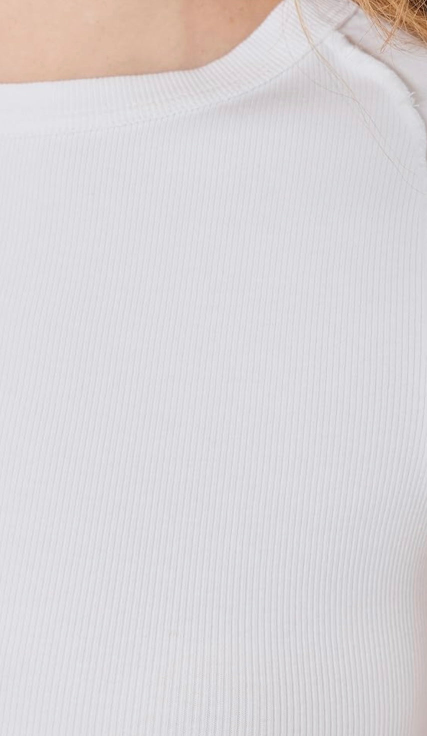 Ribbed Capsleeve T-Shirt