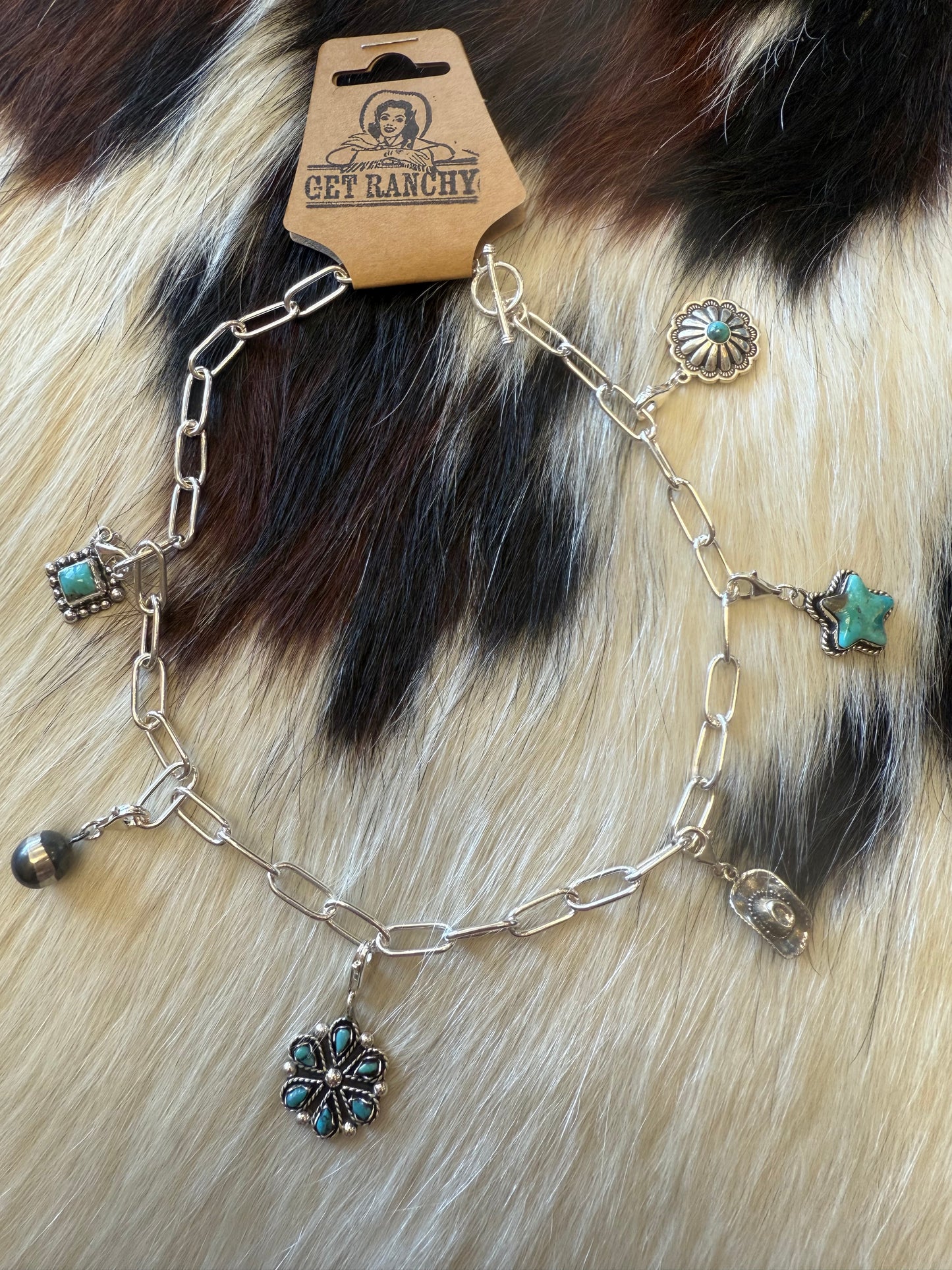 16” Sterling Paper Clip Charm Necklace