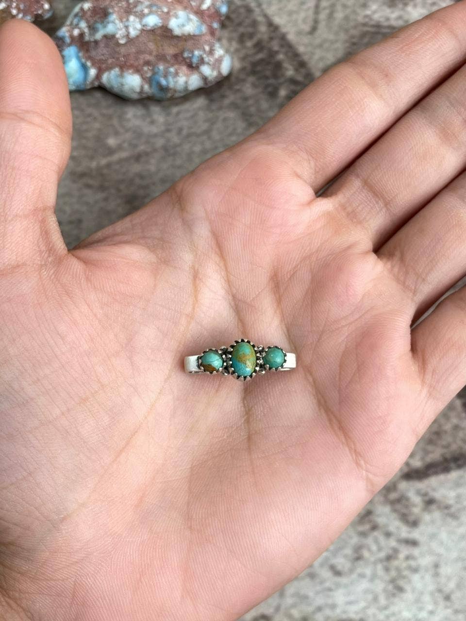 Handmade Sterling Silver Kingman Turquoise Watch Charms with Signed Nizhoni