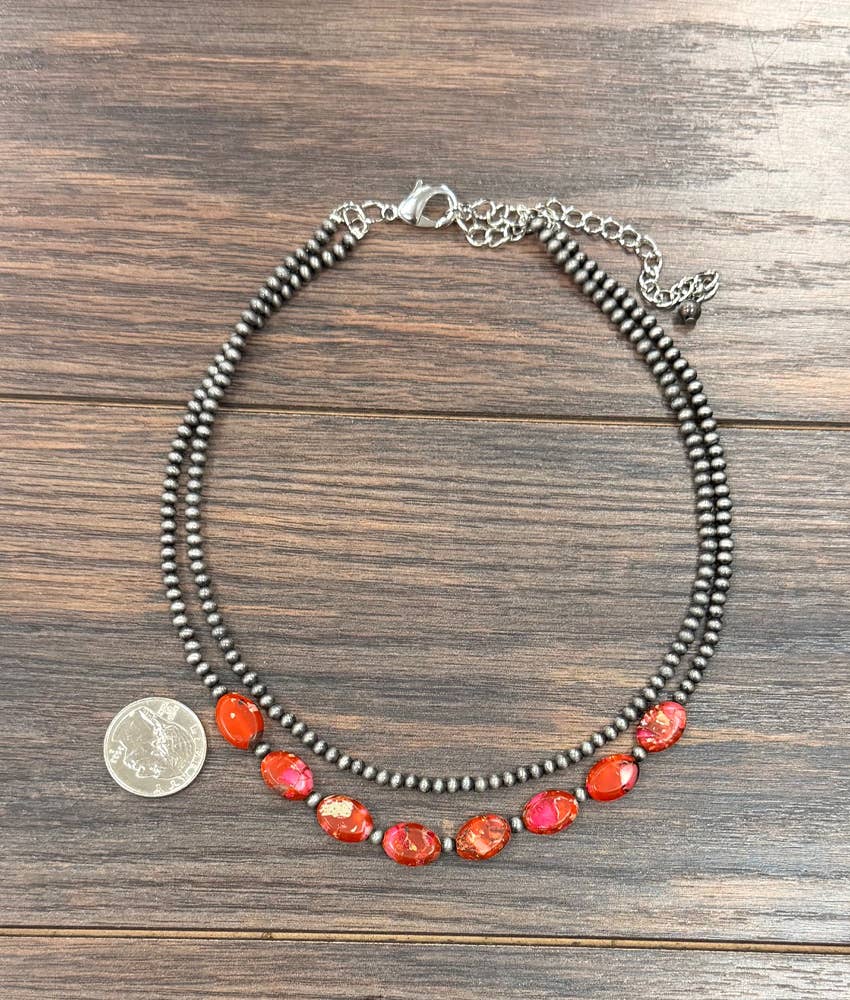 Greenbrier Western Gemstone Strand Necklace
