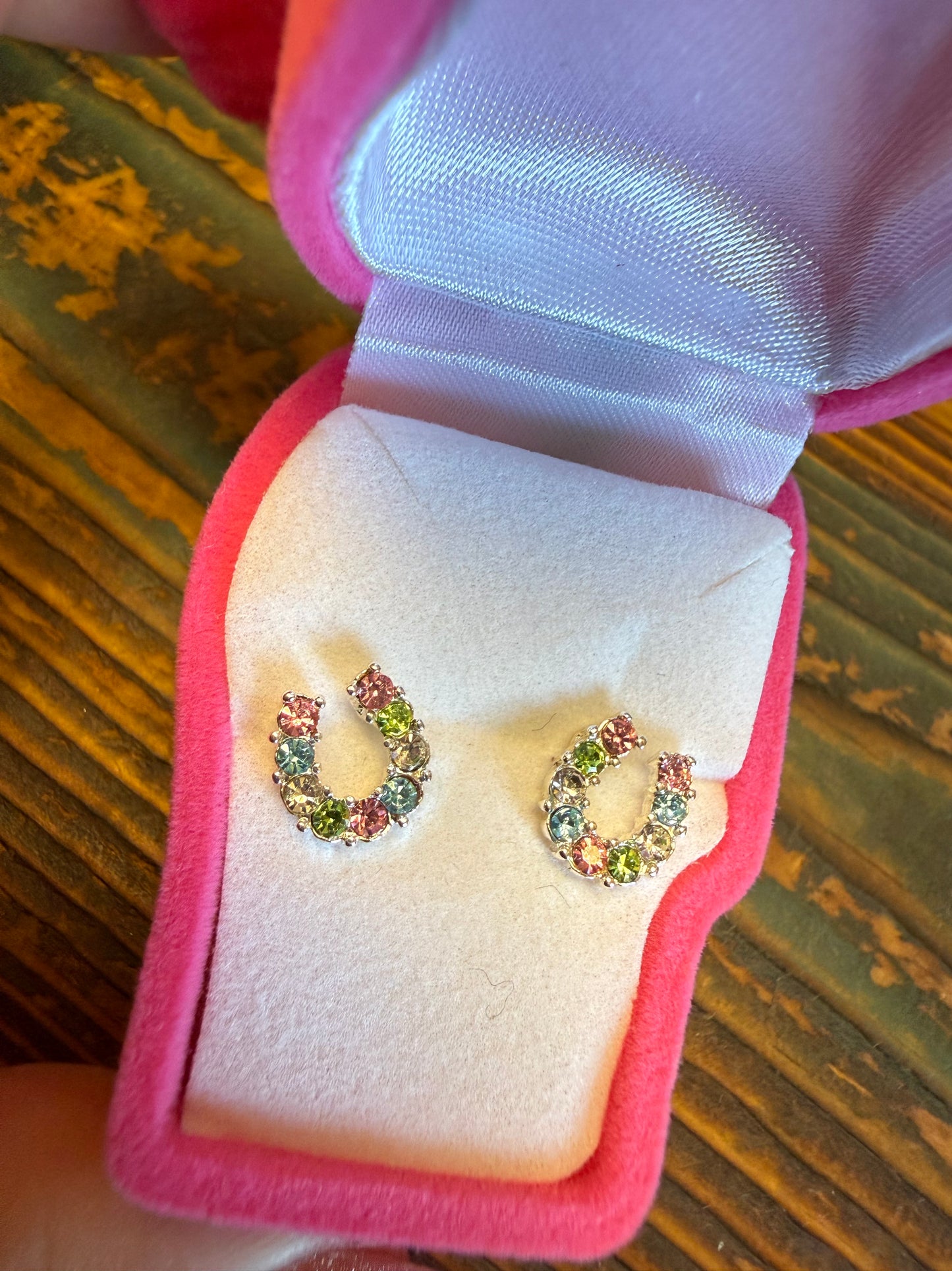 AWST Rhinestone Horseshoe Studs