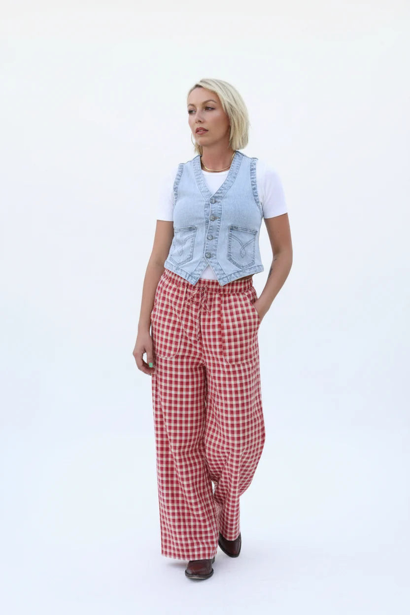 THE RED GINGHAM PANT