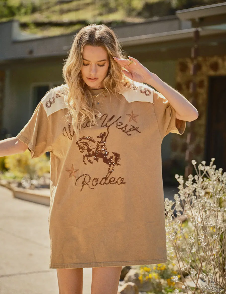 Wild West Rodeo T Shirt Dress