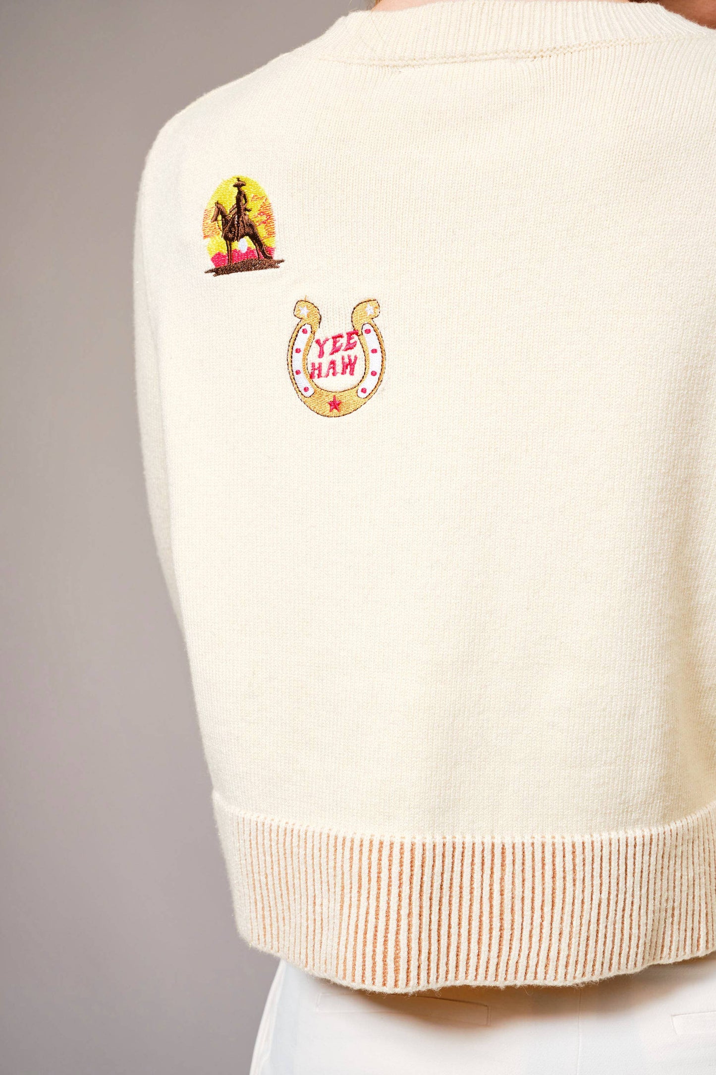 Horse Graphic Western Patch Sweater