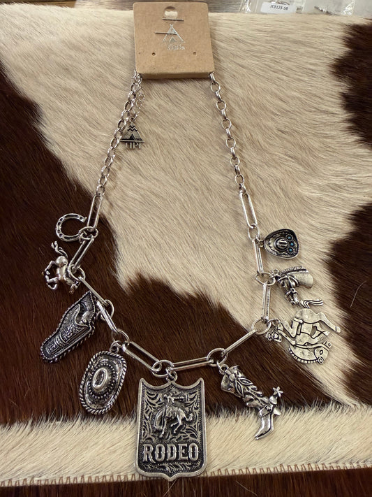 Buck ‘Em Rodeo Charm Necklace