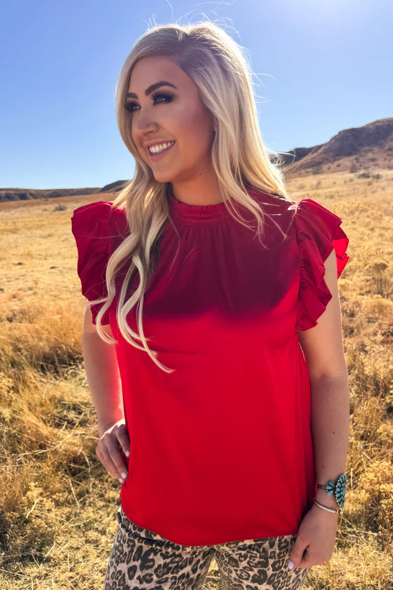 BABYDOLL TOP RED