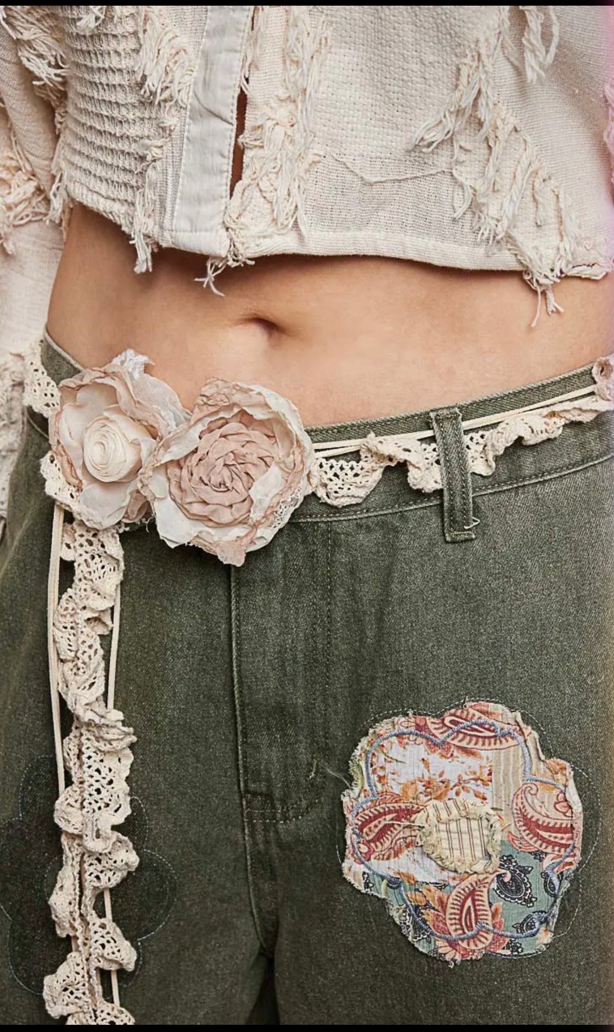 Handmade Crochet Flower Casual
Layering Belt