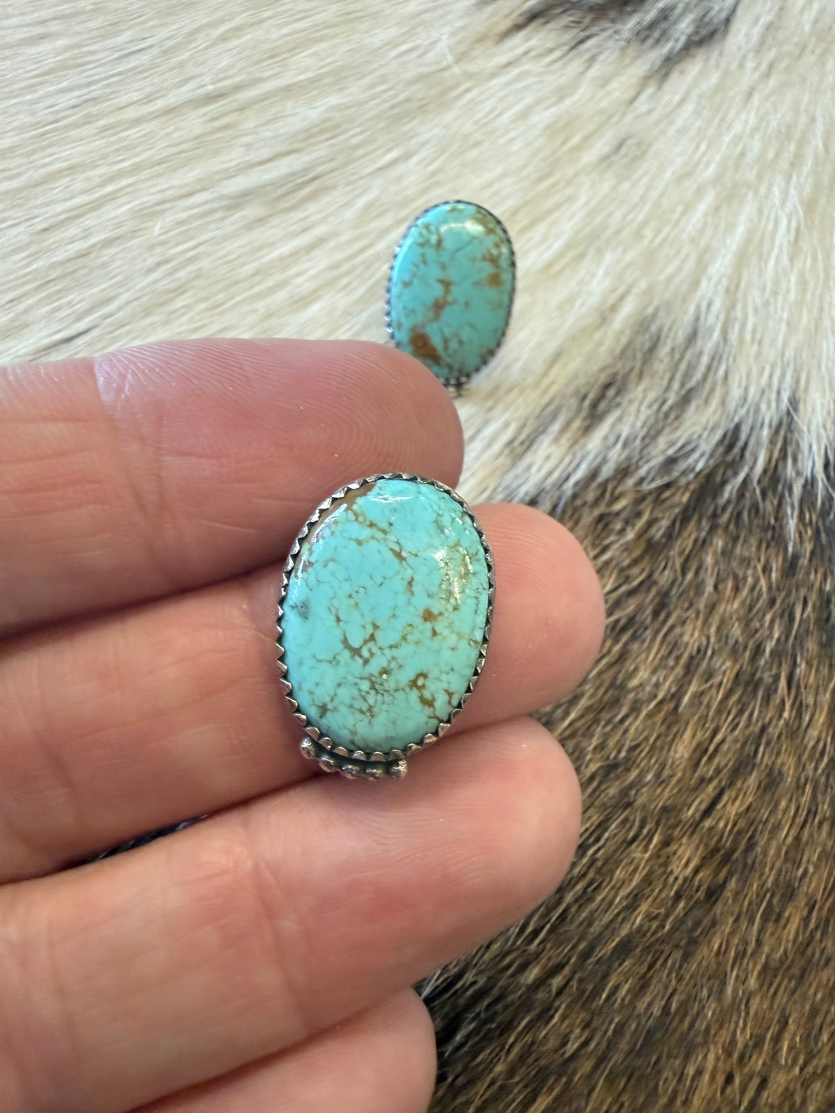 Desert Sky Turquoise Stud Earring