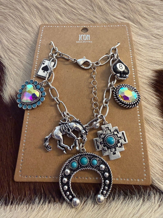Balls & Broncs Charm Bracelet