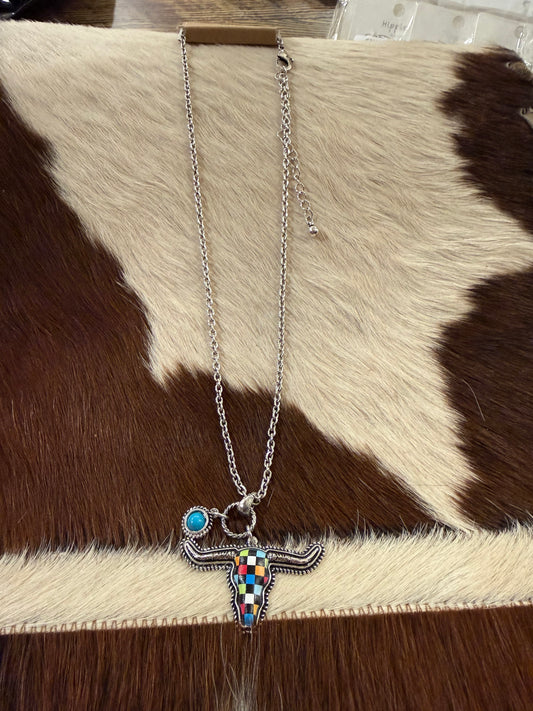 Check Me Out Steer Necklace