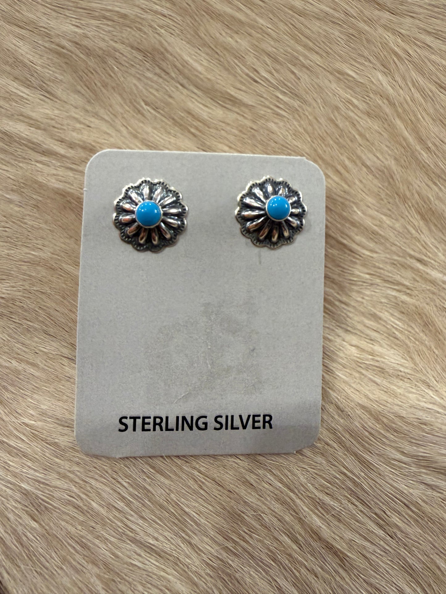 Mini Flower Concho Earrings