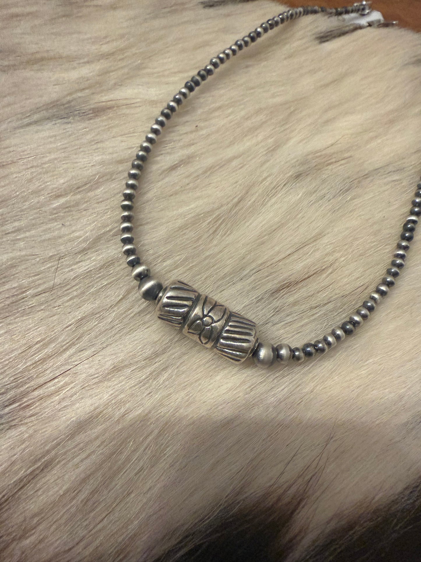 Floral Barrel Necklace