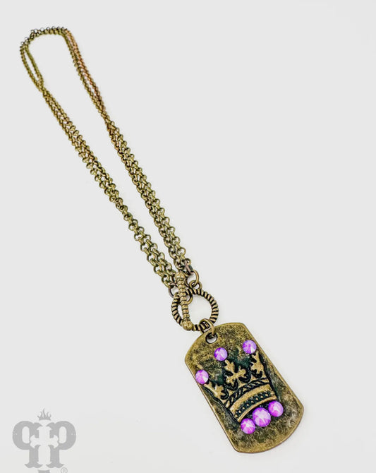 Crown Tag Necklace