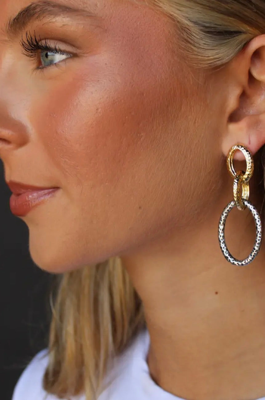 18K Gold Plated Double Hoop Earrings
