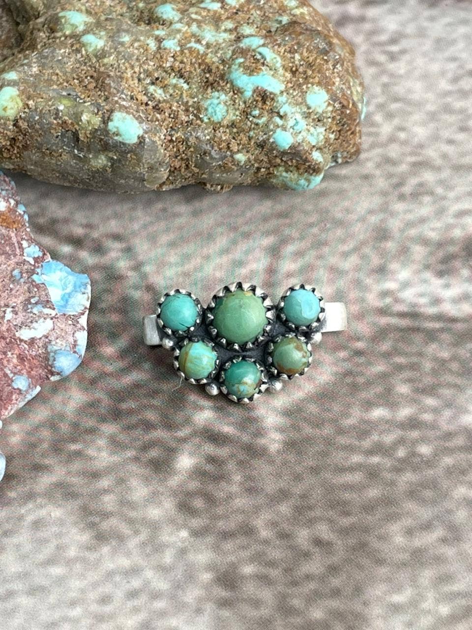 Handmade Sterling Silver Kingman Turquoise Watch Charms with Signed Nizhoni