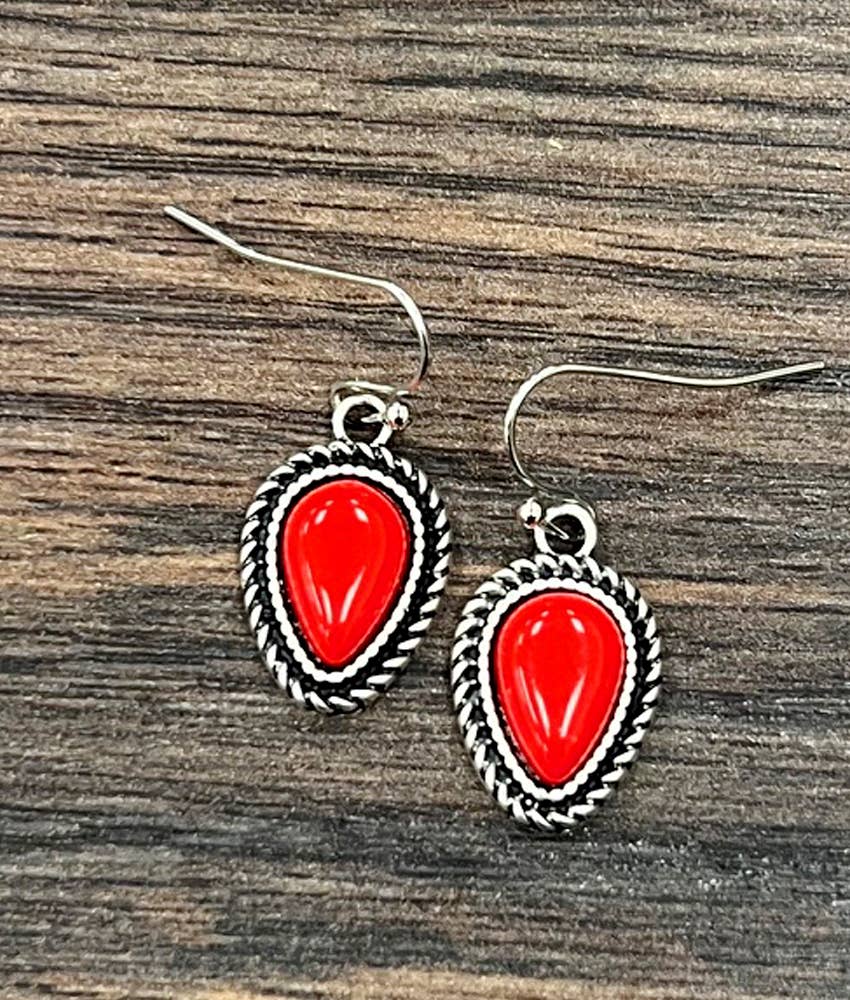 726522-1, 12mm Drop Stone Earrings