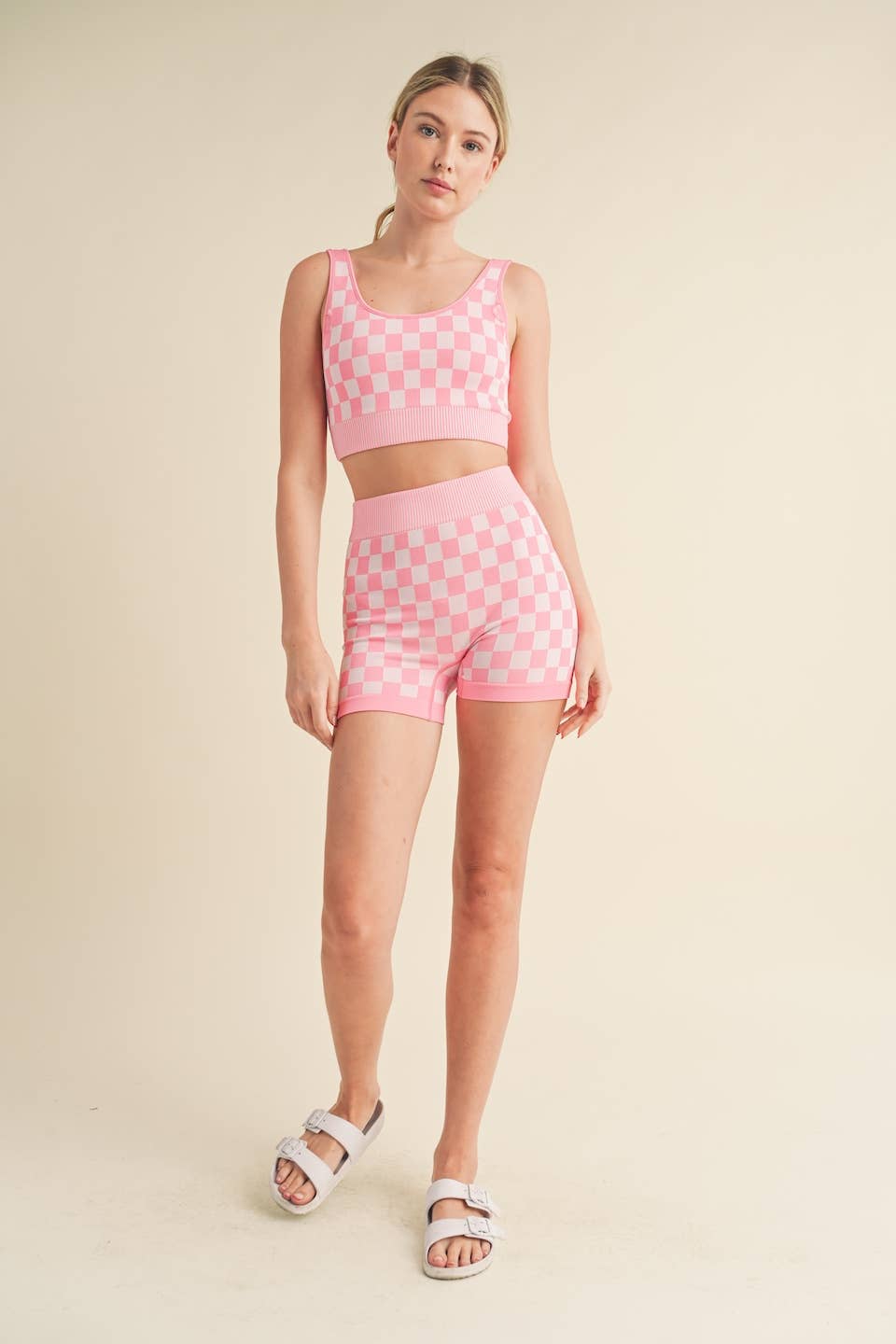 Checkmate Cropped Two Piece Set