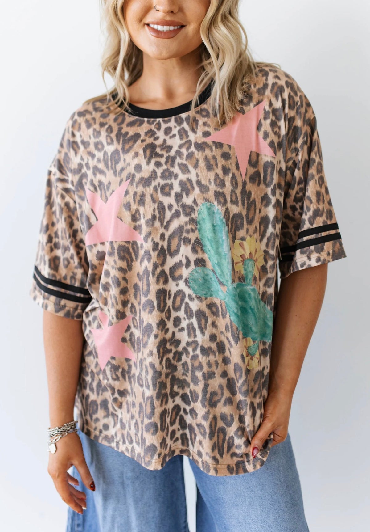 CHEETAH CACTUS STAR TEE