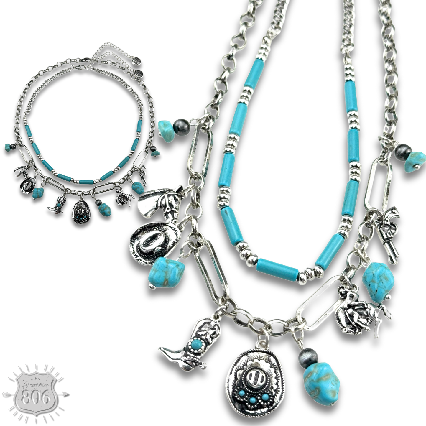 Western style charm necklace
