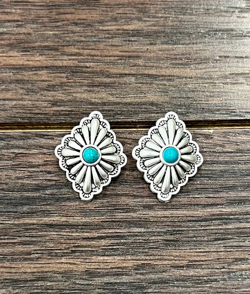 Germantown Brass Stud Earrings