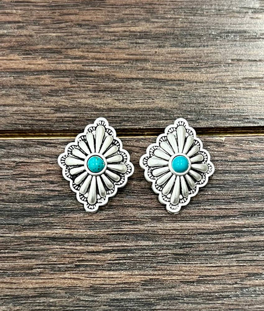 Germantown Brass Stud Earrings