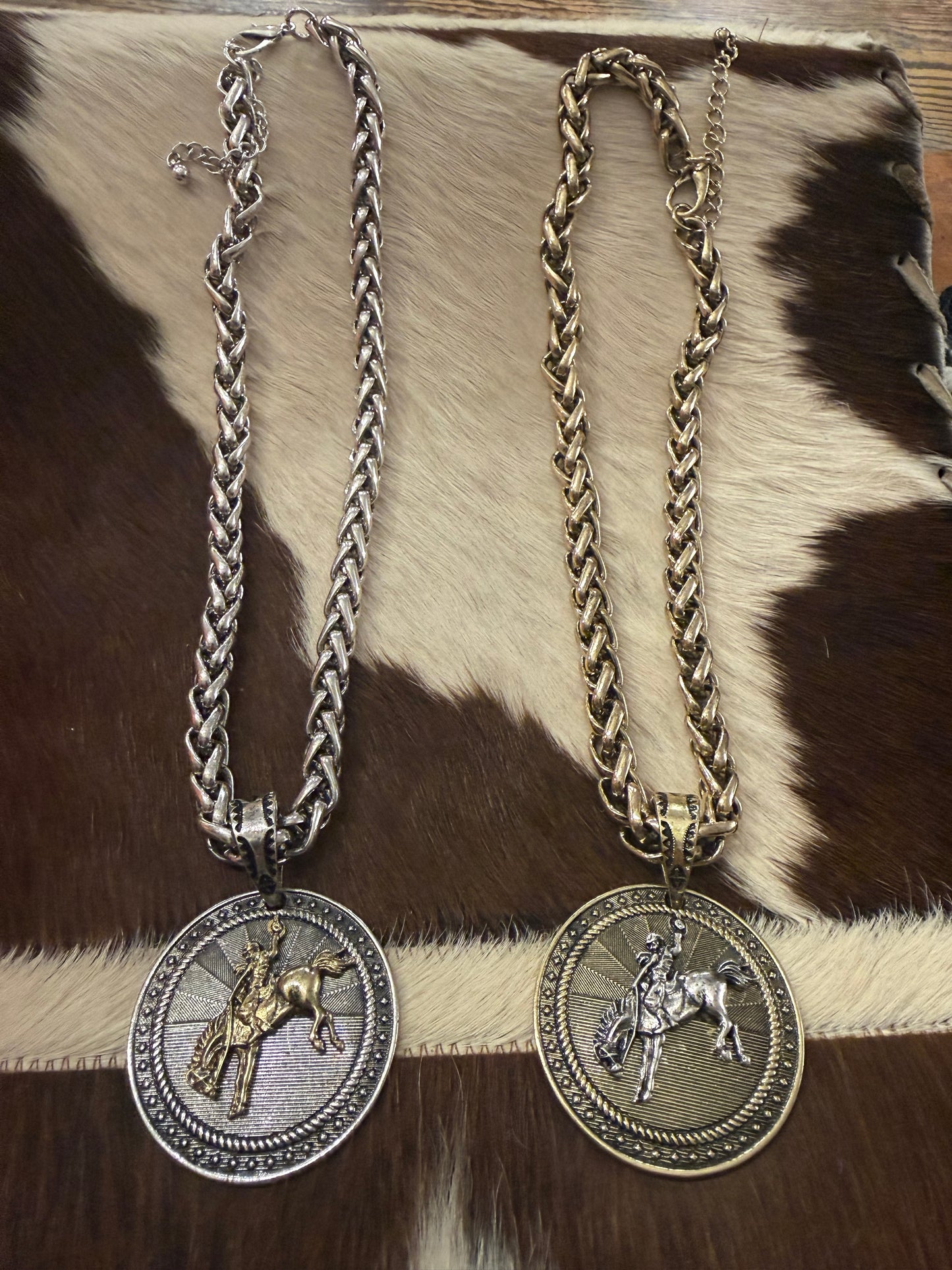 Buckin Medallion Necklace