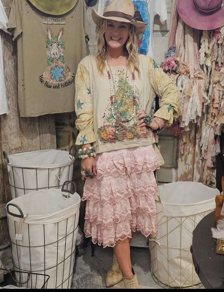 Rosie Pink Christmas Shirt / One Size