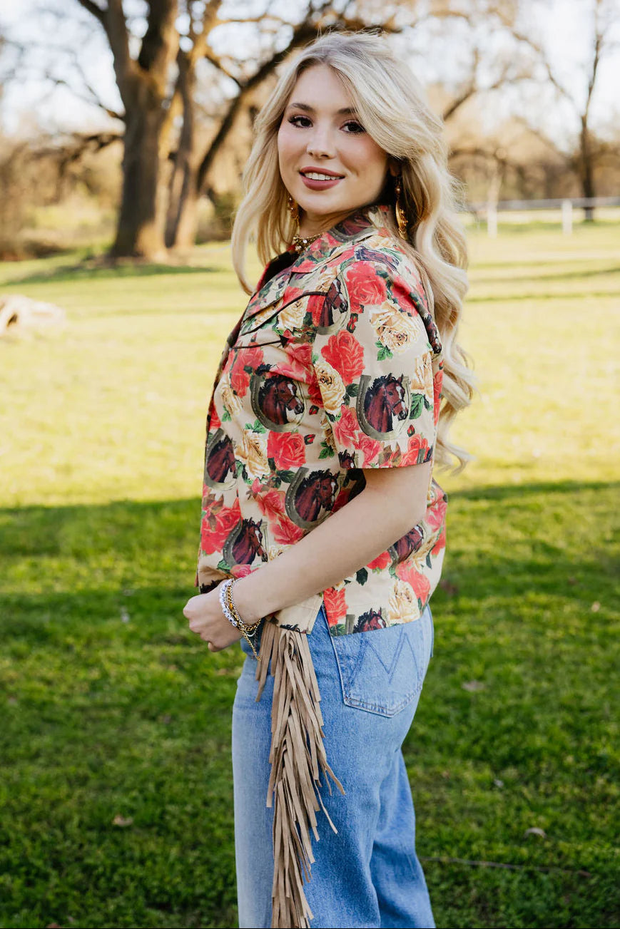 BLOOMING BRONC BLOUSE