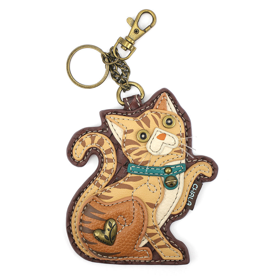 KEY FOB/COIN PURSE - TABBY
CAT - ORANGE