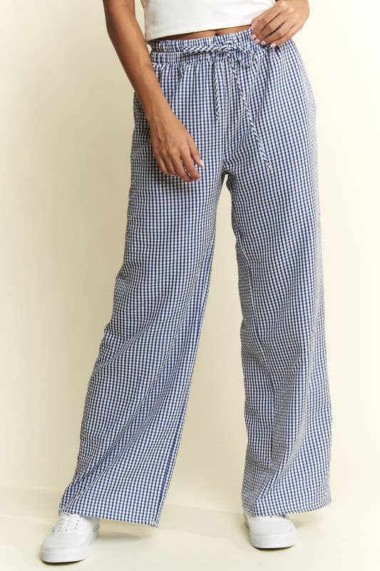 Gingham boxer pants