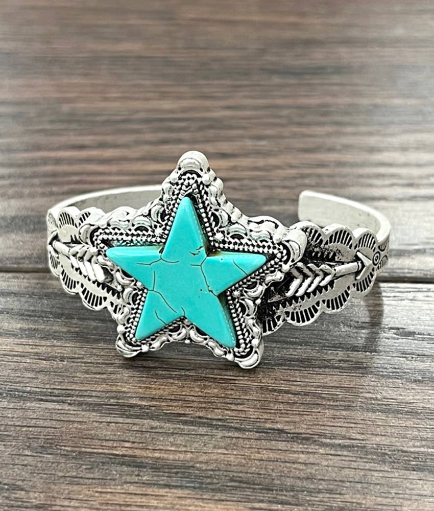 Barstow Star Turquoise Cuff Bracelet