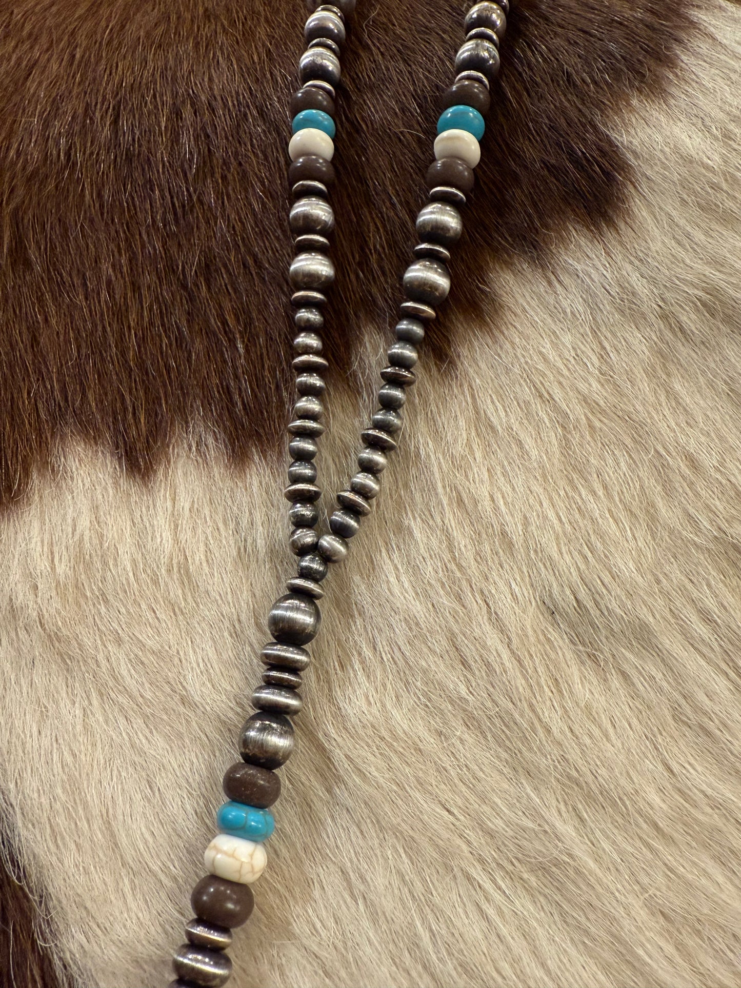 Colored Bead Y Necklace Set