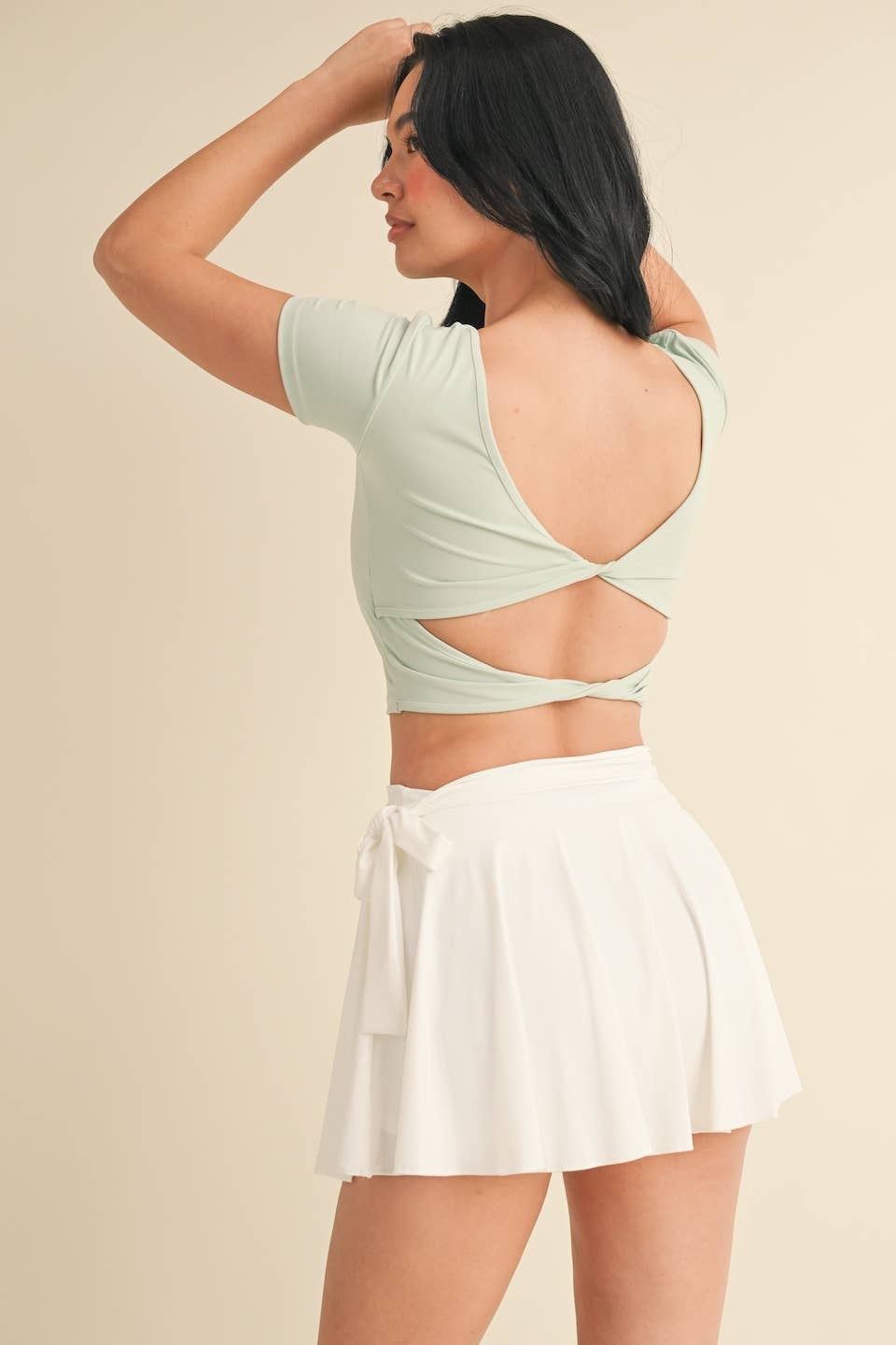 Twist Back Short Sleeve Top