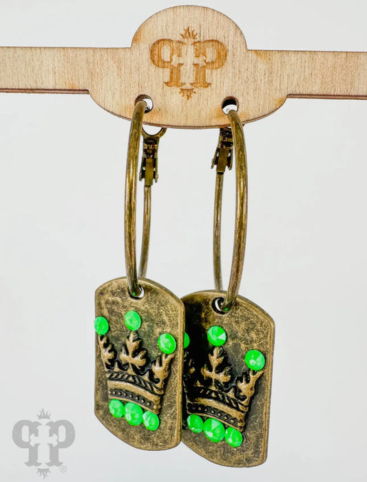 Crown Tag Earrings