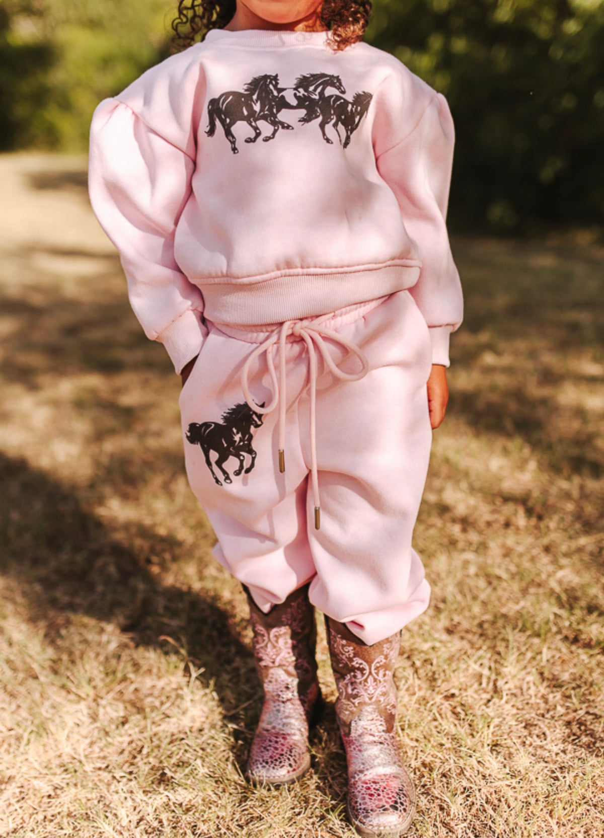 Pink Cowgirl Jogger Set