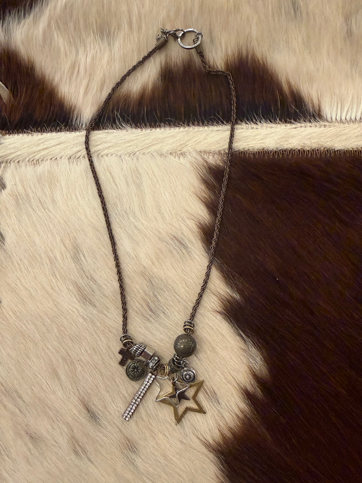 Double Star Charm Necklace