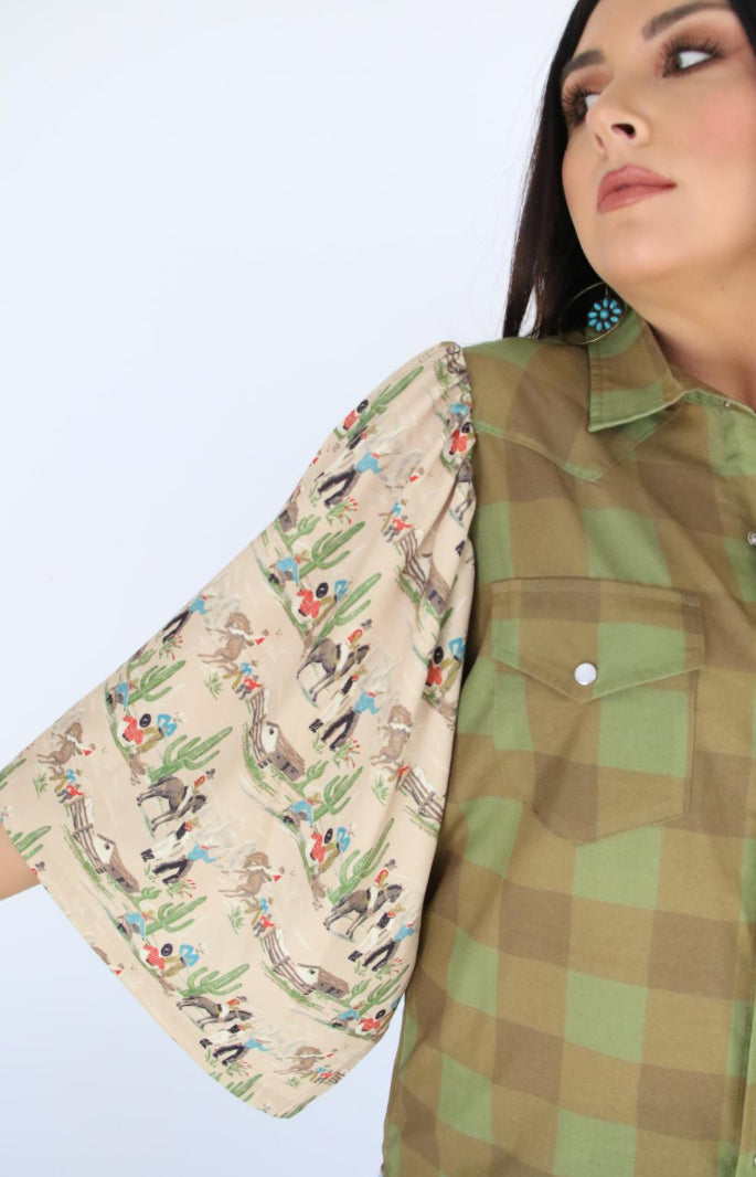 Cowboy Gingham Blouse