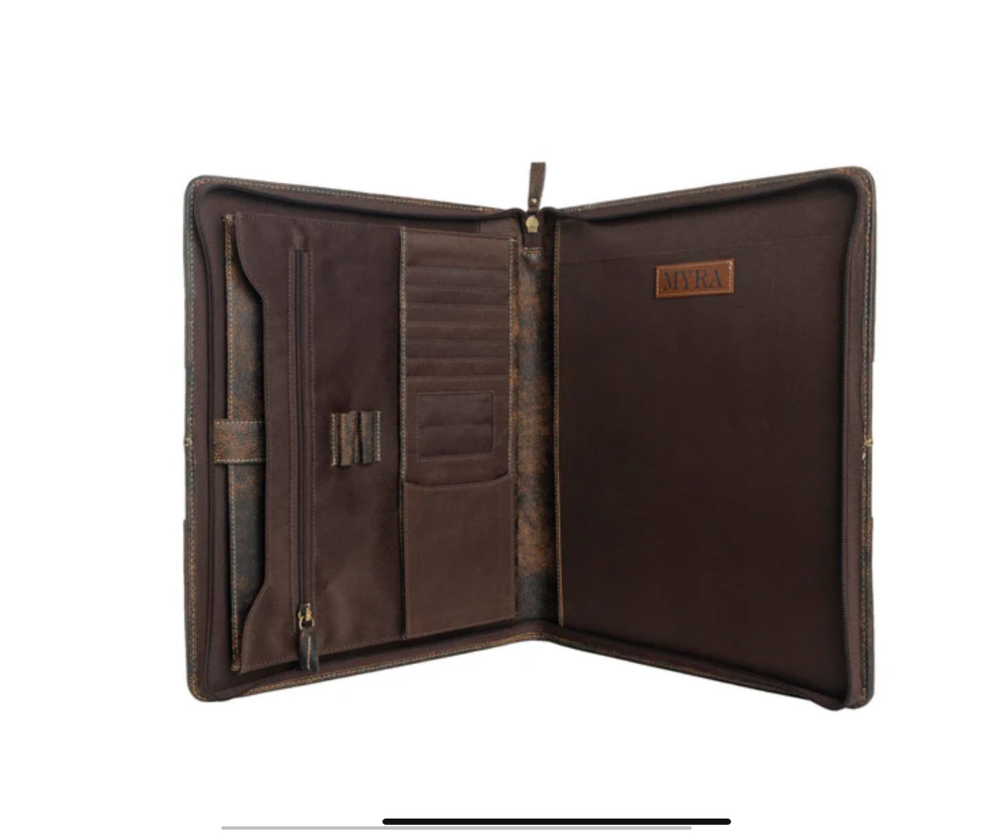 Quill & Scroll Leather Binder