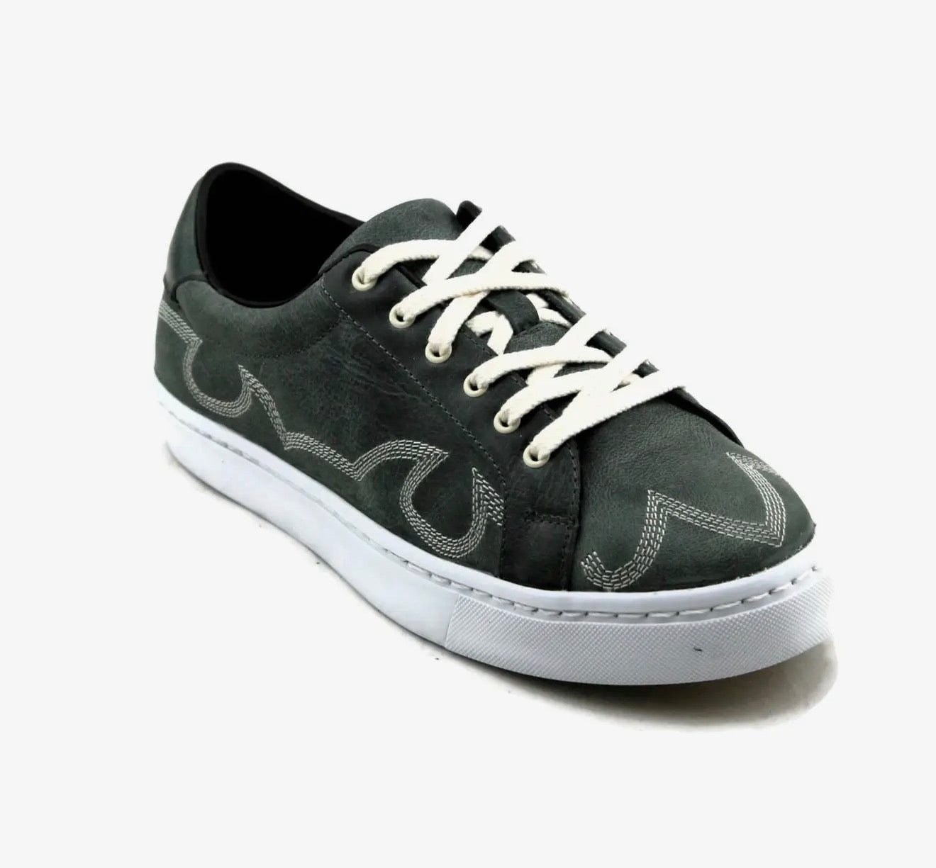Skye Leather Tennis Shoe - Blue Deer