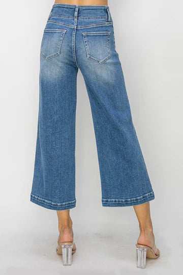 Risen High Rise Front Seam Cropped Jean