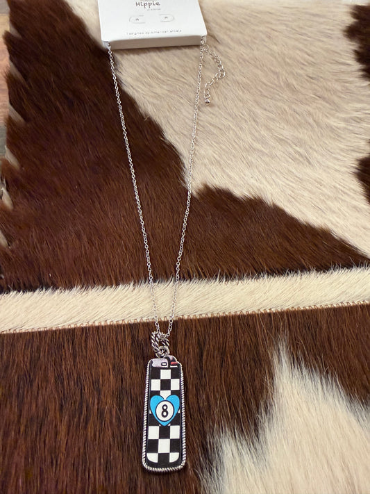 Checkered 8 Necklace